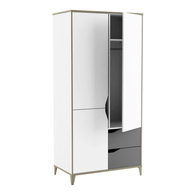 CaliCosy Kast 3 deuren 2 laden l88,9 cm wit en grijs genius 2932048 large