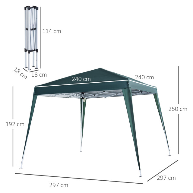 4goodz Opvouwbare partytent 240x240 cm voor tuin en feest groen 3208072 large