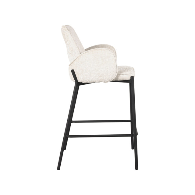 Label51 Barkruk joni crème fluweel zithoogte 65 cm set van 2 3183494 large