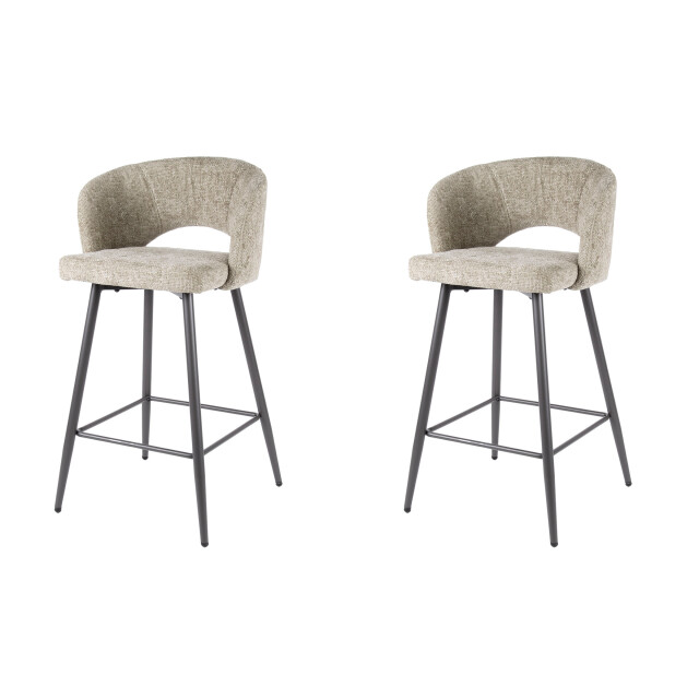 Hoyz barstoel boucle salon tissee cargo zandkleur set van 2 3185999 large