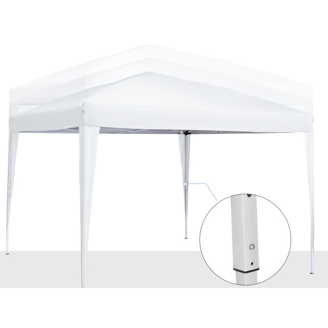 4goodz Outsunny partytent 3x3 m opvouwbaar met 4 zijwanden - 3208065 large