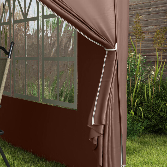 4goodz Outsunny partytent 3x3 m opvouwbaar met 4 zijwanden - 3208067 large