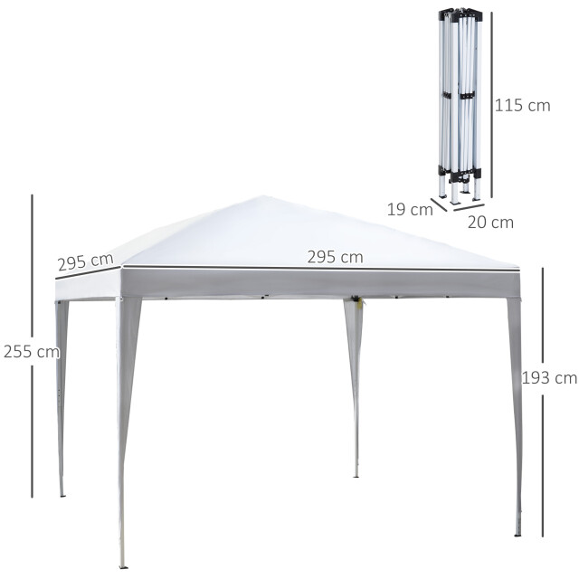 4goodz Outsunny partytent 295x295 m zonder zijwanden - 3208069 large