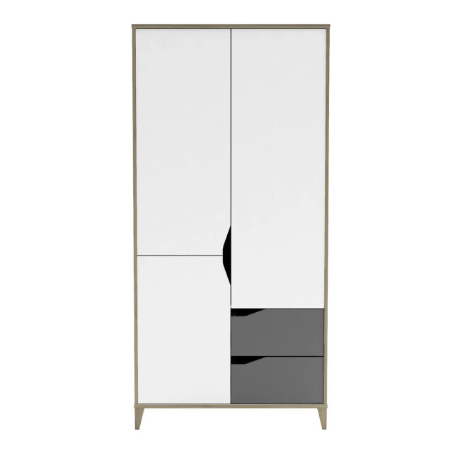 CaliCosy Kast 3 deuren 2 laden l88,9 cm wit en grijs genius 2932048 large