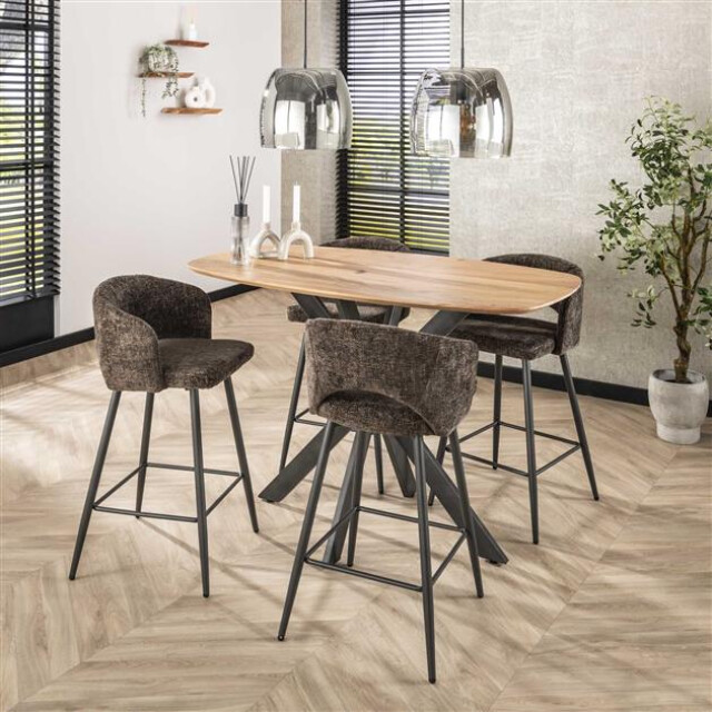 Hoyz barstoel boucle salon tissee cargo set van 2 3185997 large