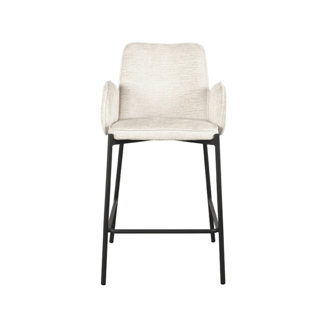 Label51 Barkruk joni crème fluweel zithoogte 65 cm set van 2 3183494 large