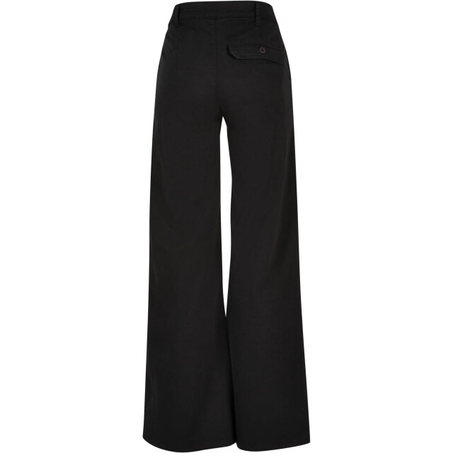 Urban Classics Dames hoge taille wijde pijpen chinos UTTN720_black large