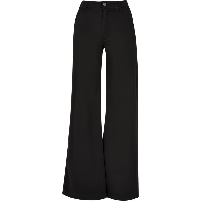 Urban Classics Dames hoge taille wijde pijpen chinos UTTN720_black large