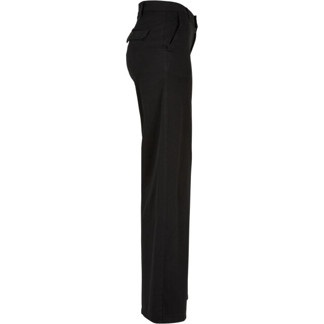 Urban Classics Dames hoge taille wijde pijpen chinos UTTN720_black large