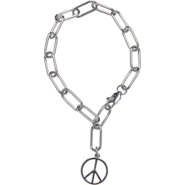 Urban Classics Vredessymbool ketting & hanger set UTTN766_silver large