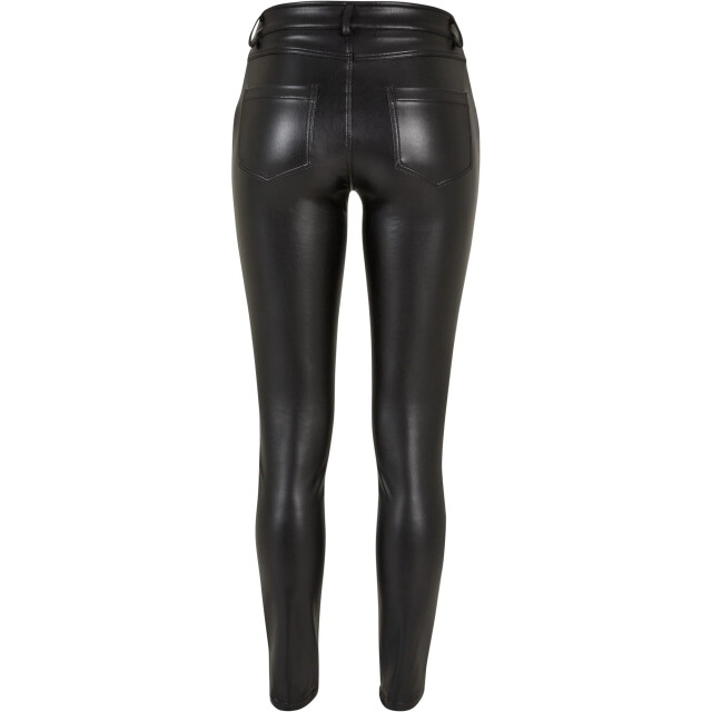 Urban Classics Dames synthetisch leren broek mid rise UTTN786_black large