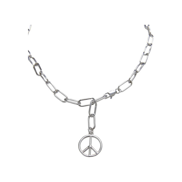 Urban Classics Vredessymbool ketting & hanger set UTTN766_silver large