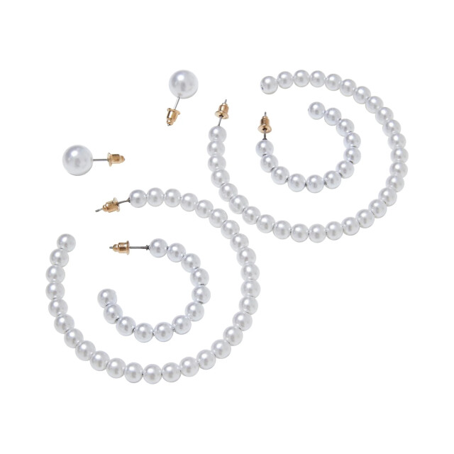 Urban Classics Parel hoepel oorbellen (set van 3) UTTN779_gold large