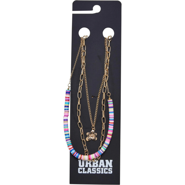 Urban Classics Kralen bloem gelaagde ketting (set van 3) UTTN759_gold large