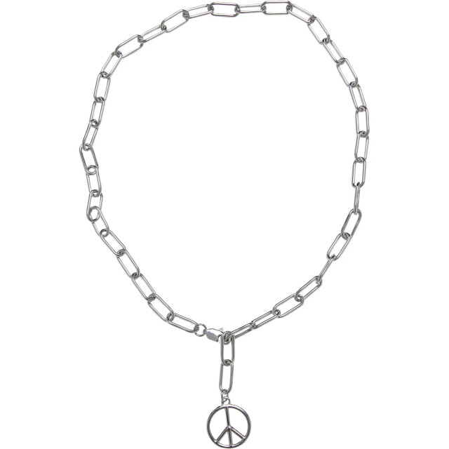 Urban Classics Vredessymbool ketting & hanger set UTTN766_silver large