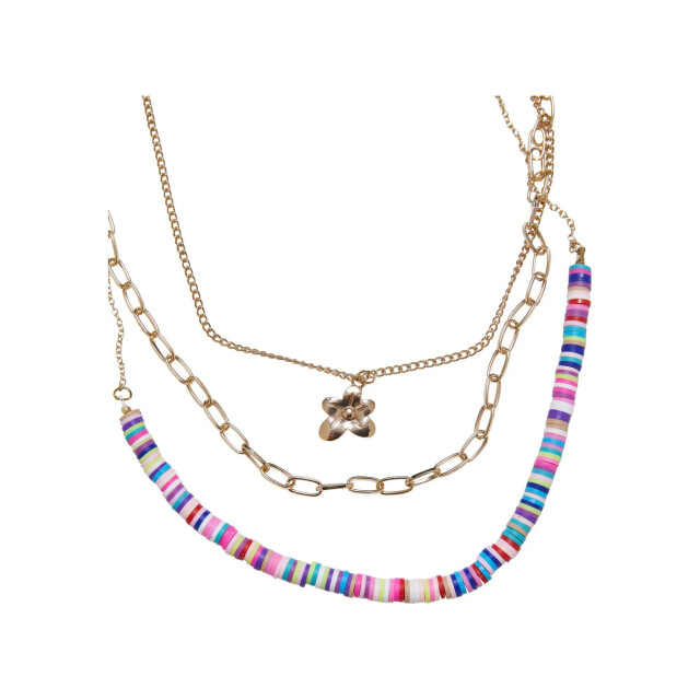 Urban Classics Kralen bloem gelaagde ketting (set van 3) UTTN759_gold large