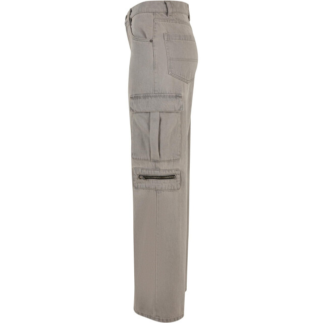 Urban Classics Dames utility denim los broek UTTN1681_lighterdirtywashed large