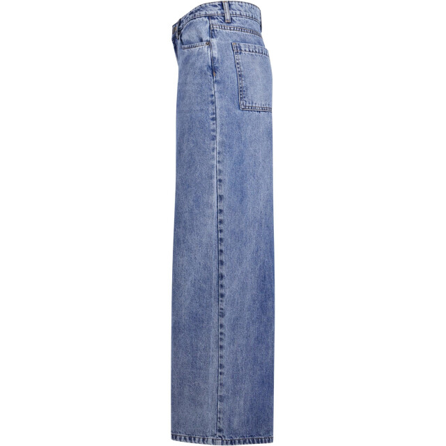 Urban Classics Dames denim mid rise wijde jeans UTTN1348_tintedwashedlightblue large