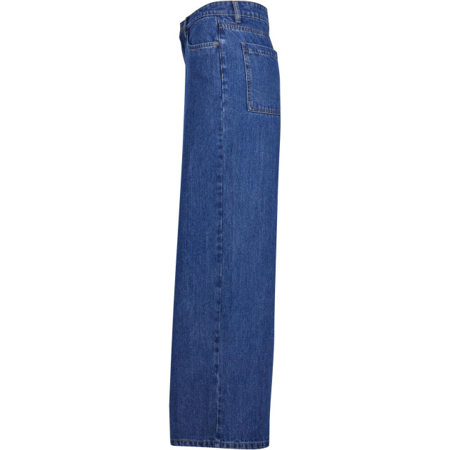 Urban Classics Dames denim mid rise wijde jeans UTTN1348_midindigowashed large