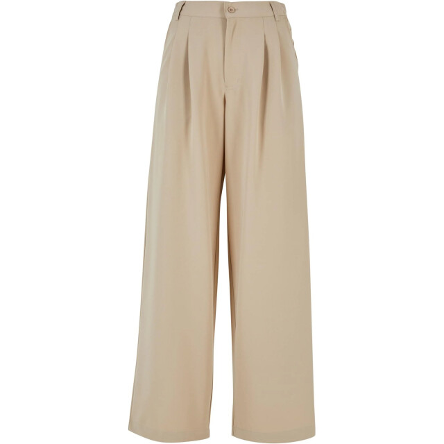 Urban Classics Dames plooi front wijde broek UTTN1175_wetsand large