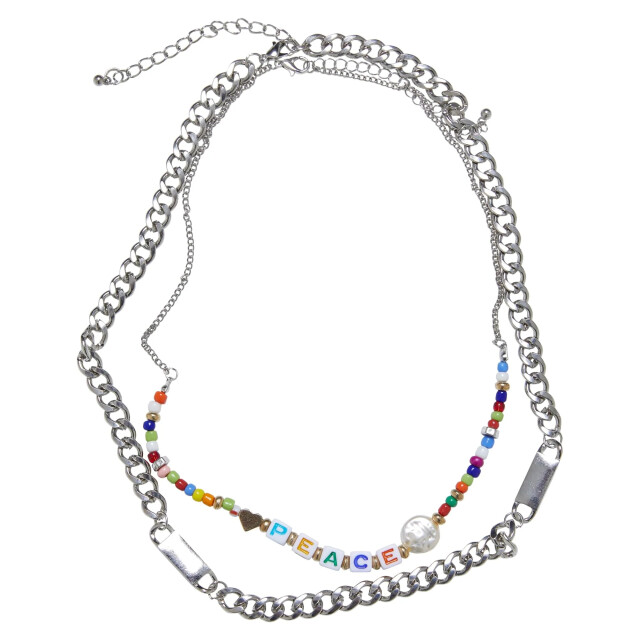 Urban Classics Peace kralenketting (set van 2) UTTN122_silver large