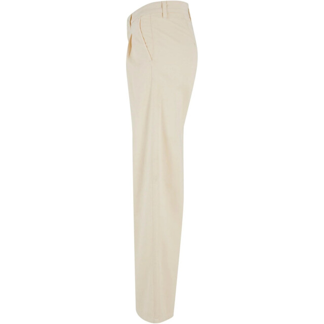 Urban Classics Dames biologisch katoenen plooibroek UTTN1135_whitesand large