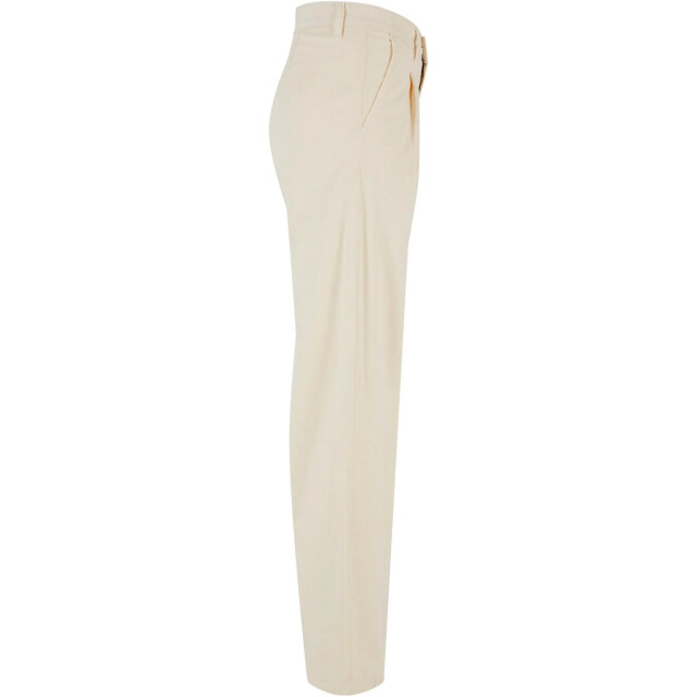 Urban Classics Dames biologisch katoenen plooibroek UTTN1135_whitesand large