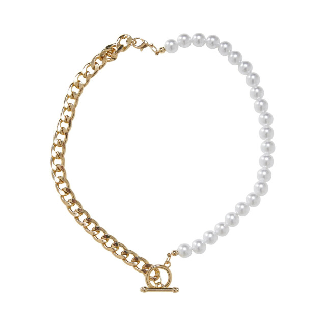 Urban Classics Verwisselbare halve parel en ketting (set van 2) UTTN1069_goldgunmetal large