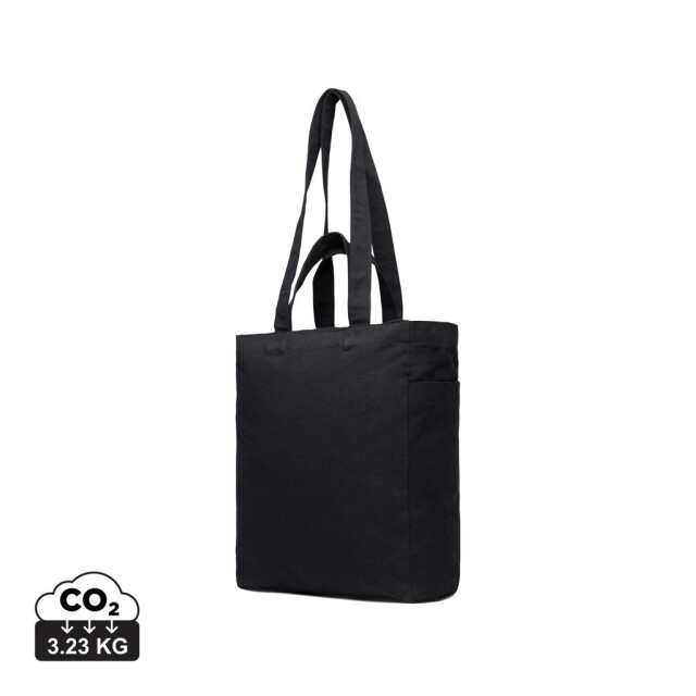 Vinga Hilo aware gerecyclede canvas boodschappentas met rits UTXD433_black large
