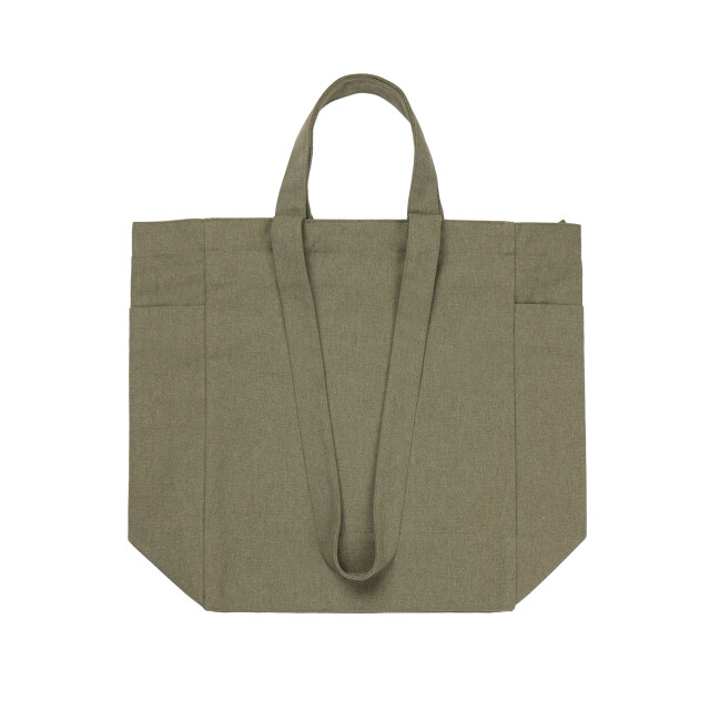 Vinga Hilo aware gerecyclede canvas boodschappentas met rits UTXD433_green large