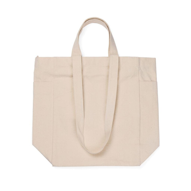 Vinga Hilo aware gerecyclede canvas boodschappentas met rits UTXD433_offwhite large