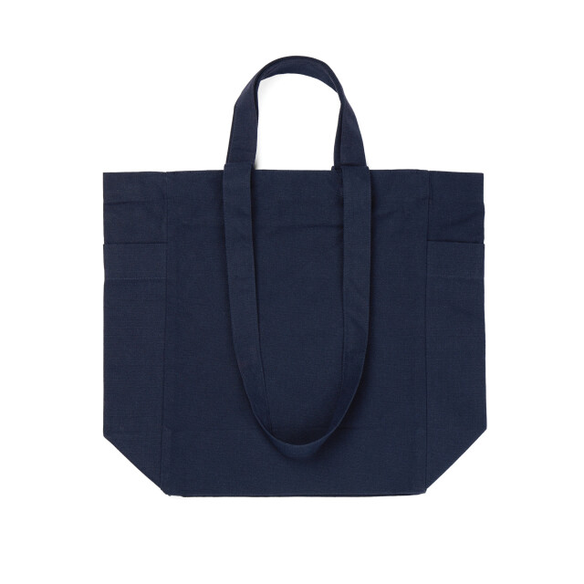 Vinga Hilo aware gerecyclede canvas boodschappentas met rits UTXD433_navy large