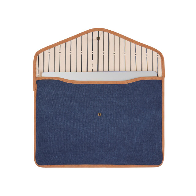 Vinga Bosler canvas gerecyclede laptophoes UTXD934_navy large