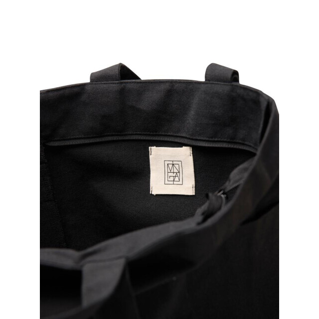 Vinga Hilo aware gerecyclede canvas boodschappentas met rits UTXD433_black large