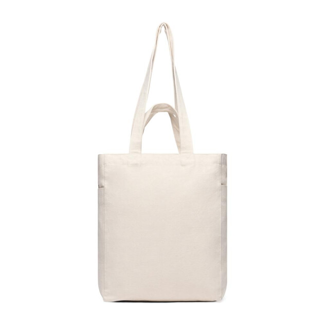 Vinga Hilo aware gerecyclede canvas boodschappentas met rits UTXD433_offwhite large