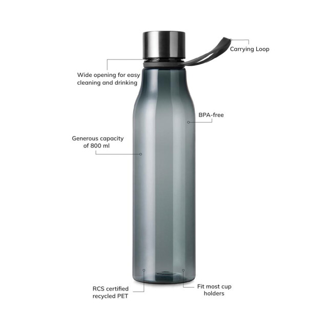 Vinga Magere gerecycleerde waterfles 800ml UTXD244_anthracite large