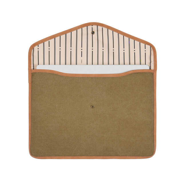 Vinga Bosler canvas gerecyclede laptophoes UTXD934_green large