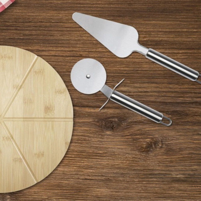 Seasons Mangiary bamboe pizzasnijder set (set van 3) UTPF3943_natural large