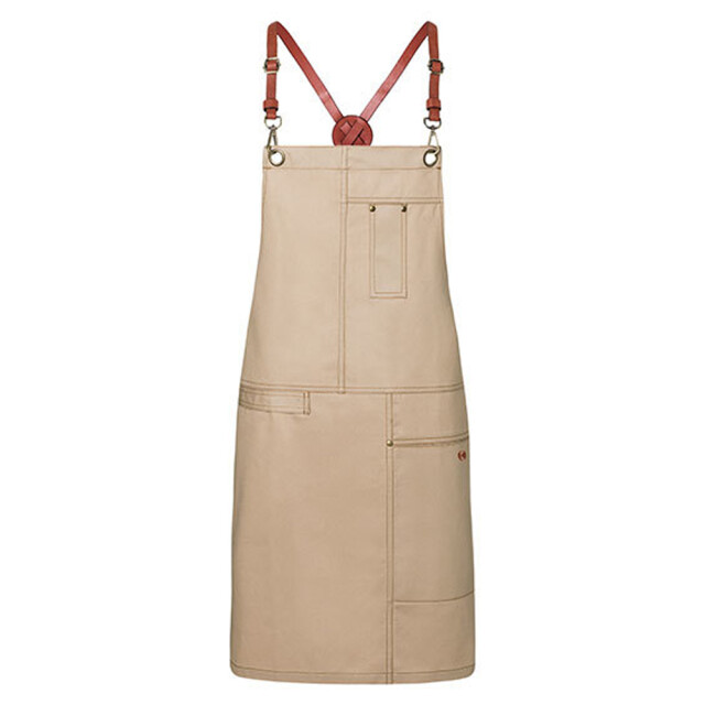 Karlowsky Volwassen unisex stedelijk leren x-stijl slabbenschort UTLT5713_beige large