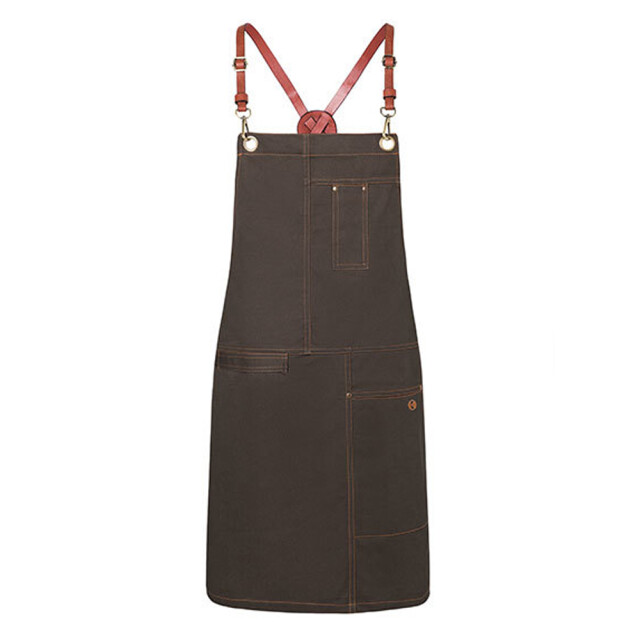 Karlowsky Volwassen unisex stedelijk leren x-stijl slabbenschort UTLT5713_chocolate large