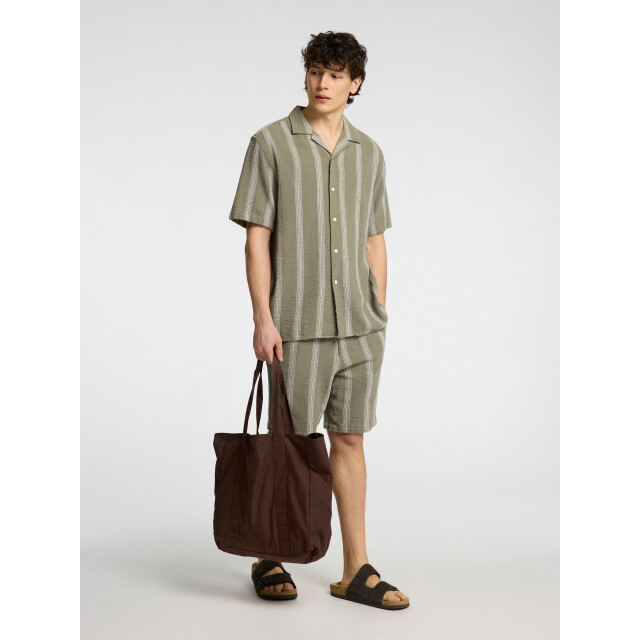 Selected Sal relax fit overhemd vetiver 16089552-VET-L large