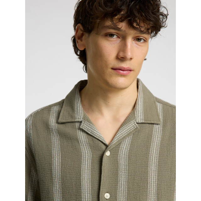 Selected Sal relax fit overhemd vetiver 16089552-VET-L large