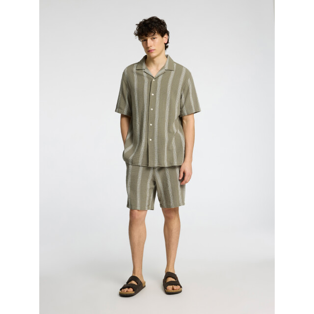 Selected Sal relax fit overhemd vetiver 16089552-VET-L large