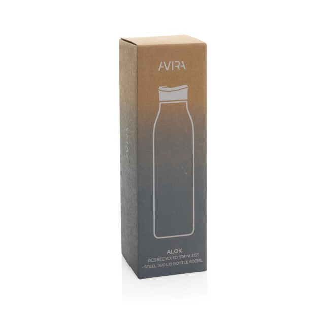 Avira Alok gerecycleerde roestvrijstalen waterfles 600 ml UTXD1191_white large