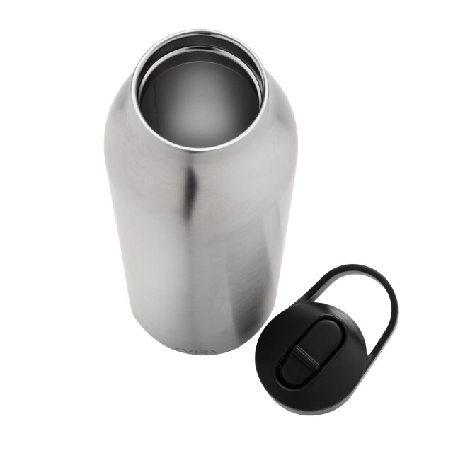 Avira Ara flip top gerecycled roestvrijstalen waterfles van 500 ml UTXD456_silver large