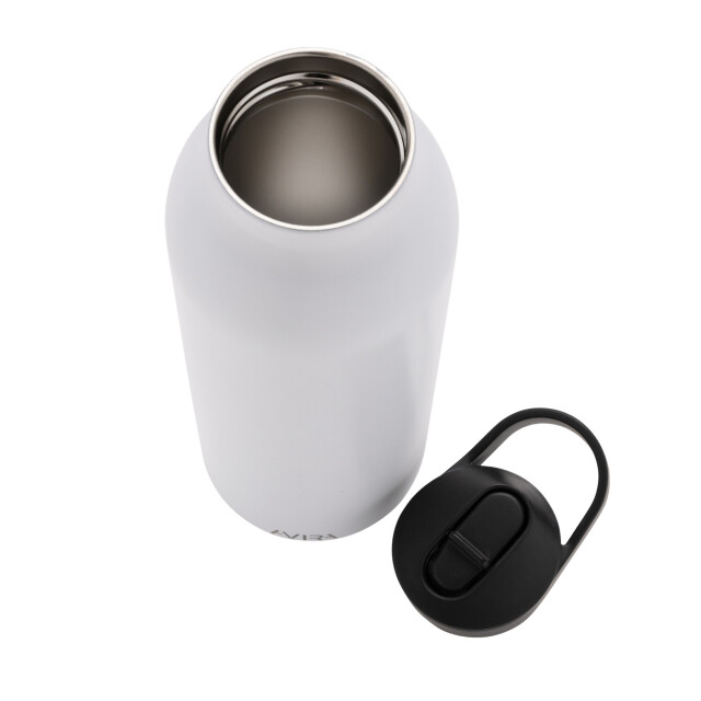 Avira Ara flip top gerecycled roestvrijstalen waterfles van 500 ml UTXD456_white large
