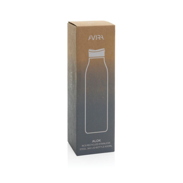 Avira Alok gerecycleerde roestvrijstalen waterfles 600 ml UTXD1191_black large