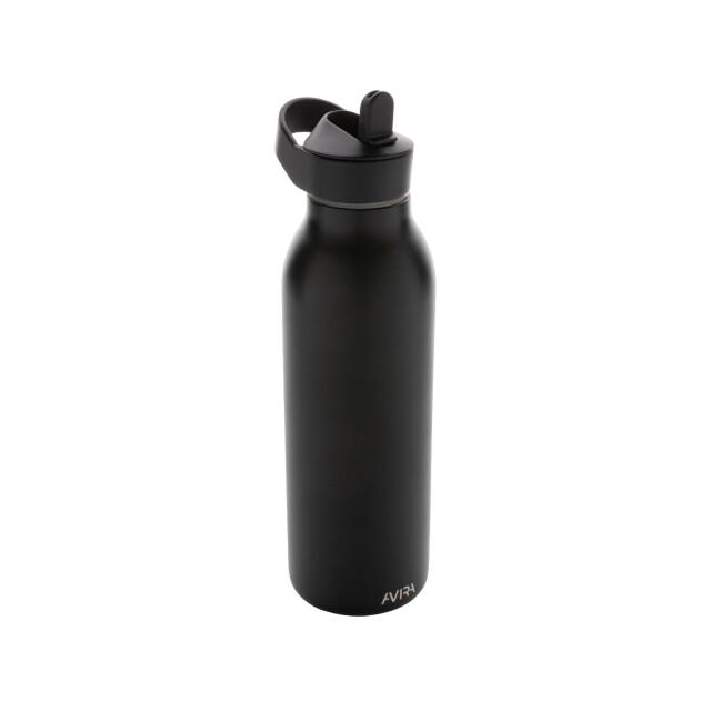 Avira Ara flip top gerecycled roestvrijstalen waterfles van 500 ml UTXD456_black large