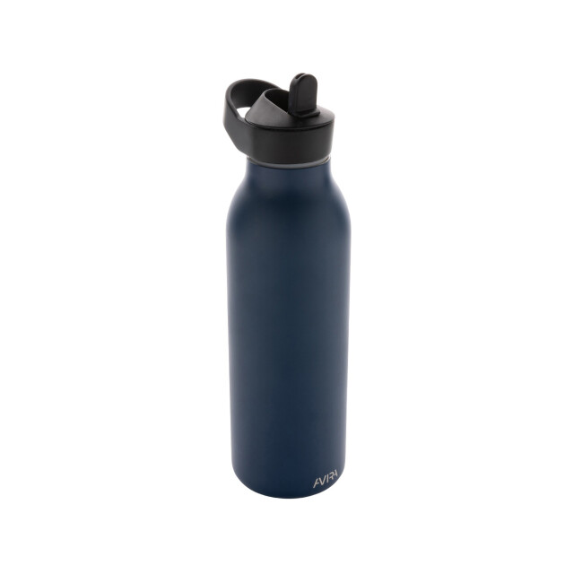 Avira Ara flip top gerecycled roestvrijstalen waterfles van 500 ml UTXD456_navy large