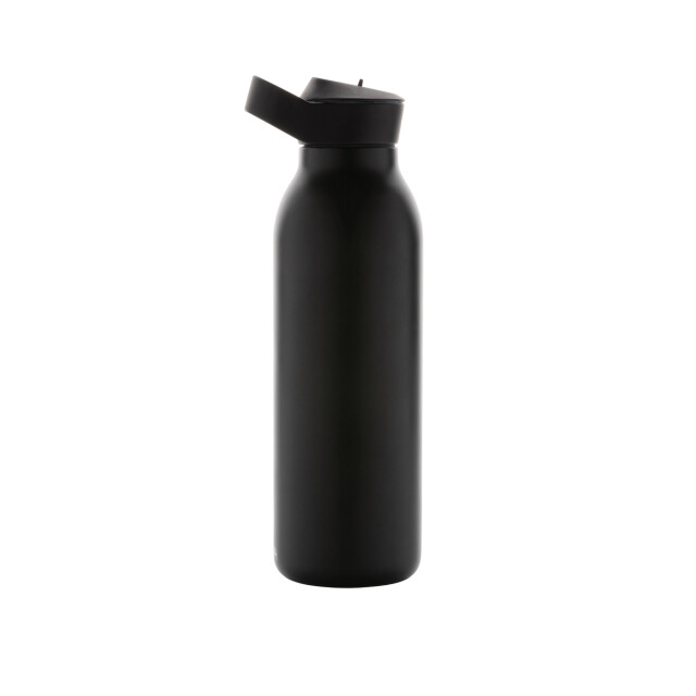 Avira Ara flip top gerecycled roestvrijstalen waterfles van 500 ml UTXD456_black large